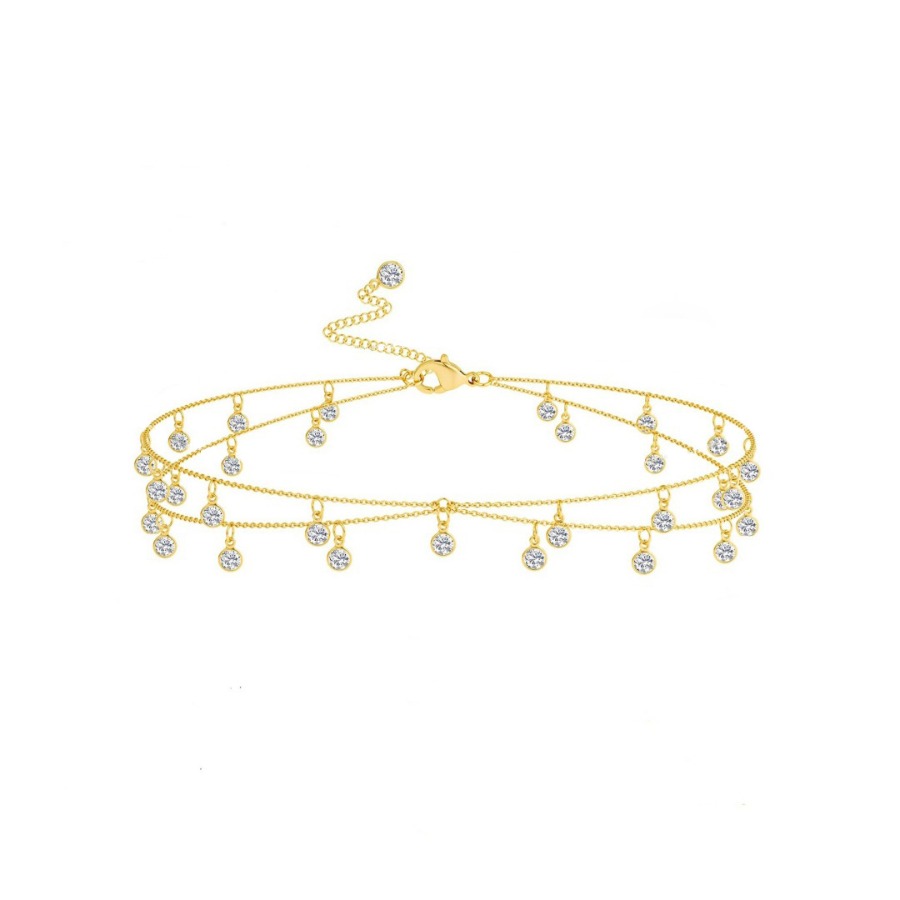 Fashion Boho Double Layer Rhin - Body Jewelry Sale 评论和价格