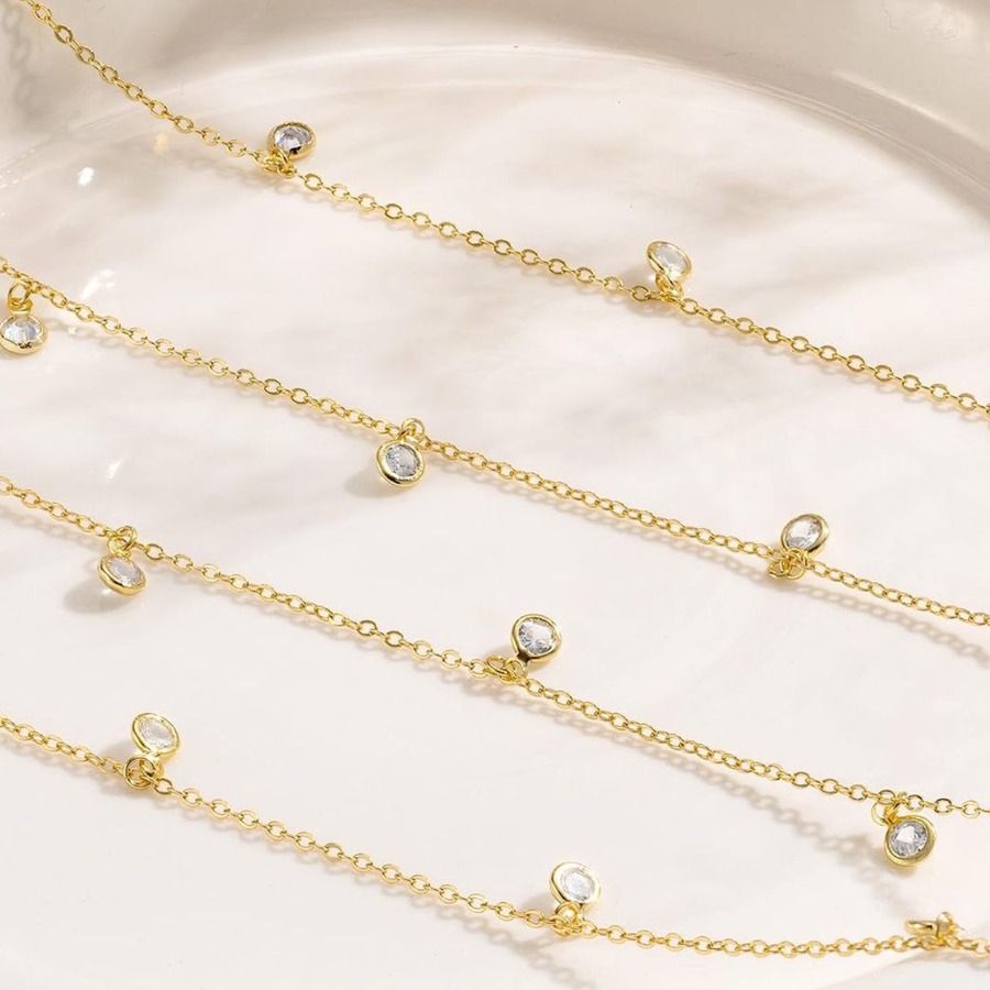 Fashion Boho Double Layer Rhin - Body Jewelry Sale 评论和价格