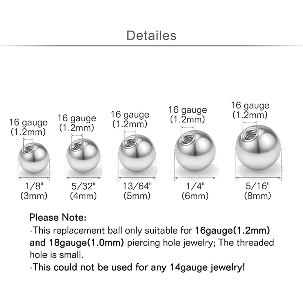 20pcs Replacement Balls Body J - Body Jewelry Replacement Ball 评论和价格