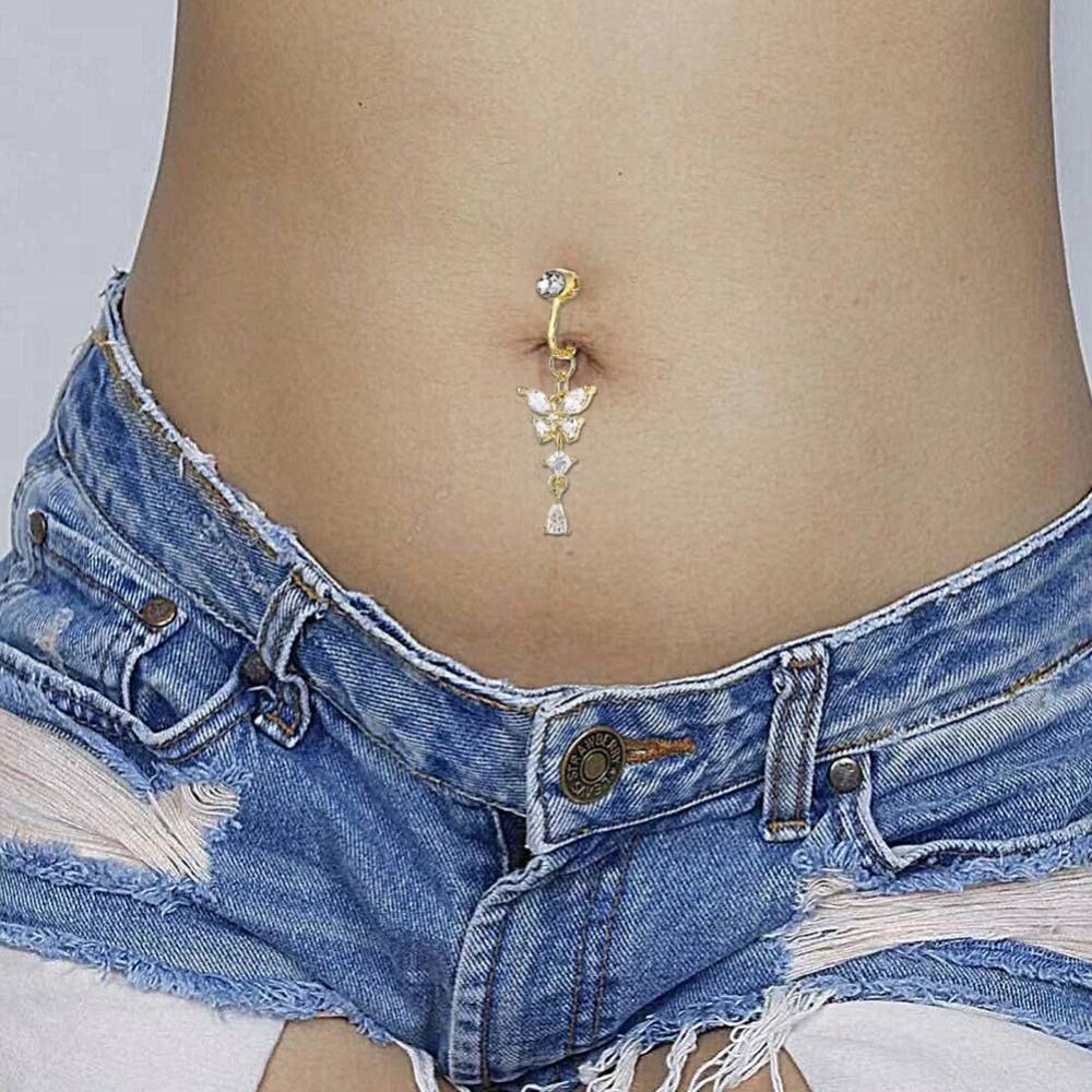 Butterfly Design Clip on Belly - Body Jewelry Materials 评论和价格