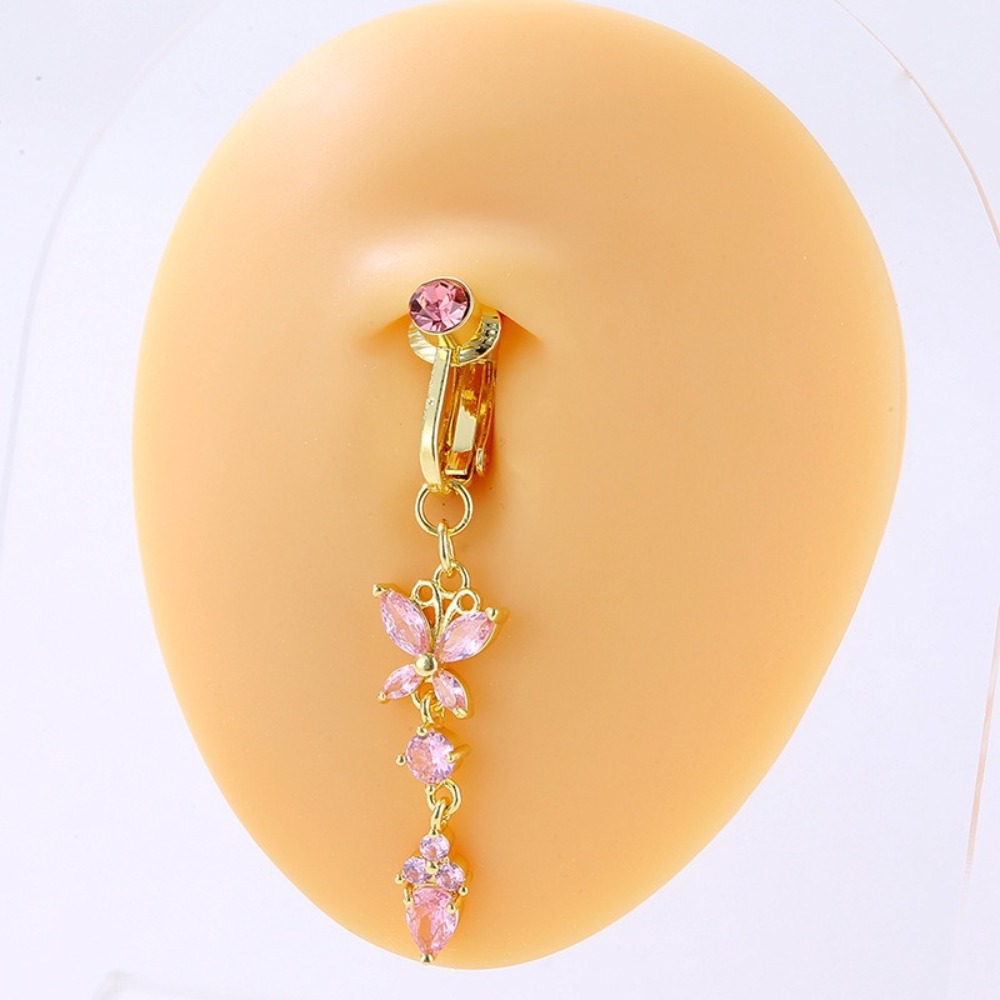 Butterfly Design Clip on Belly - Body Jewelry Materials 评论和价格