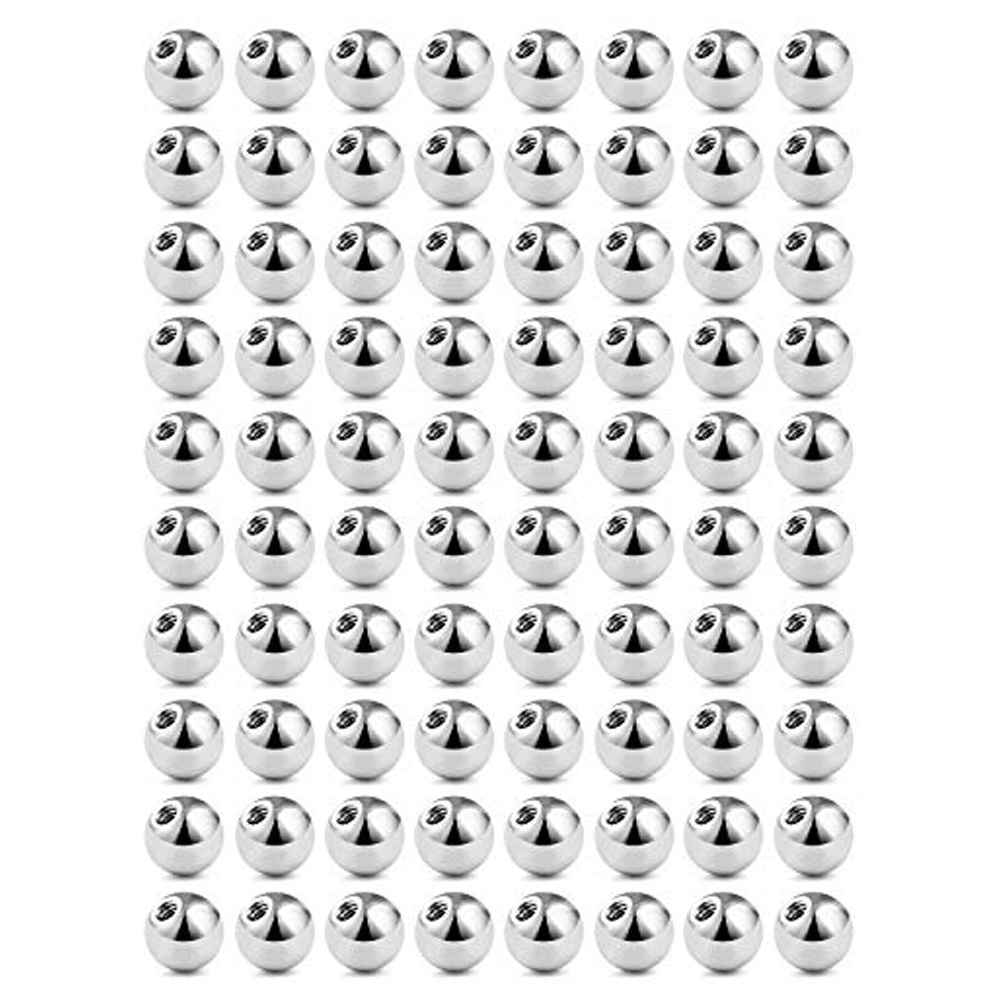 WKOUD 60PCS 14G 16G 3-5mm 316L - Body Jewelry Replacement Ball 评论和价格