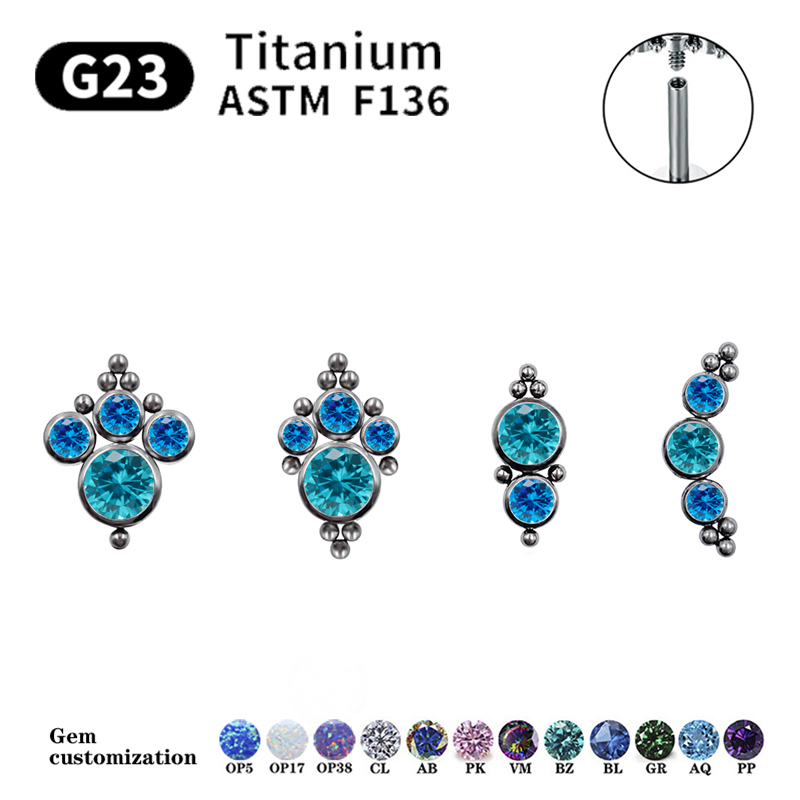 G23 Titanium Stud Earrings for - Body Jewelry Labret 评论和价格