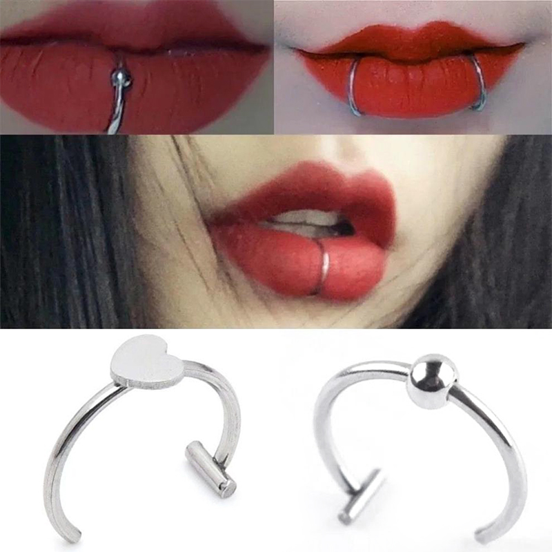 1Pc Stainless Steel Fake Nose  - Body Jewelry Labret 评论和价格