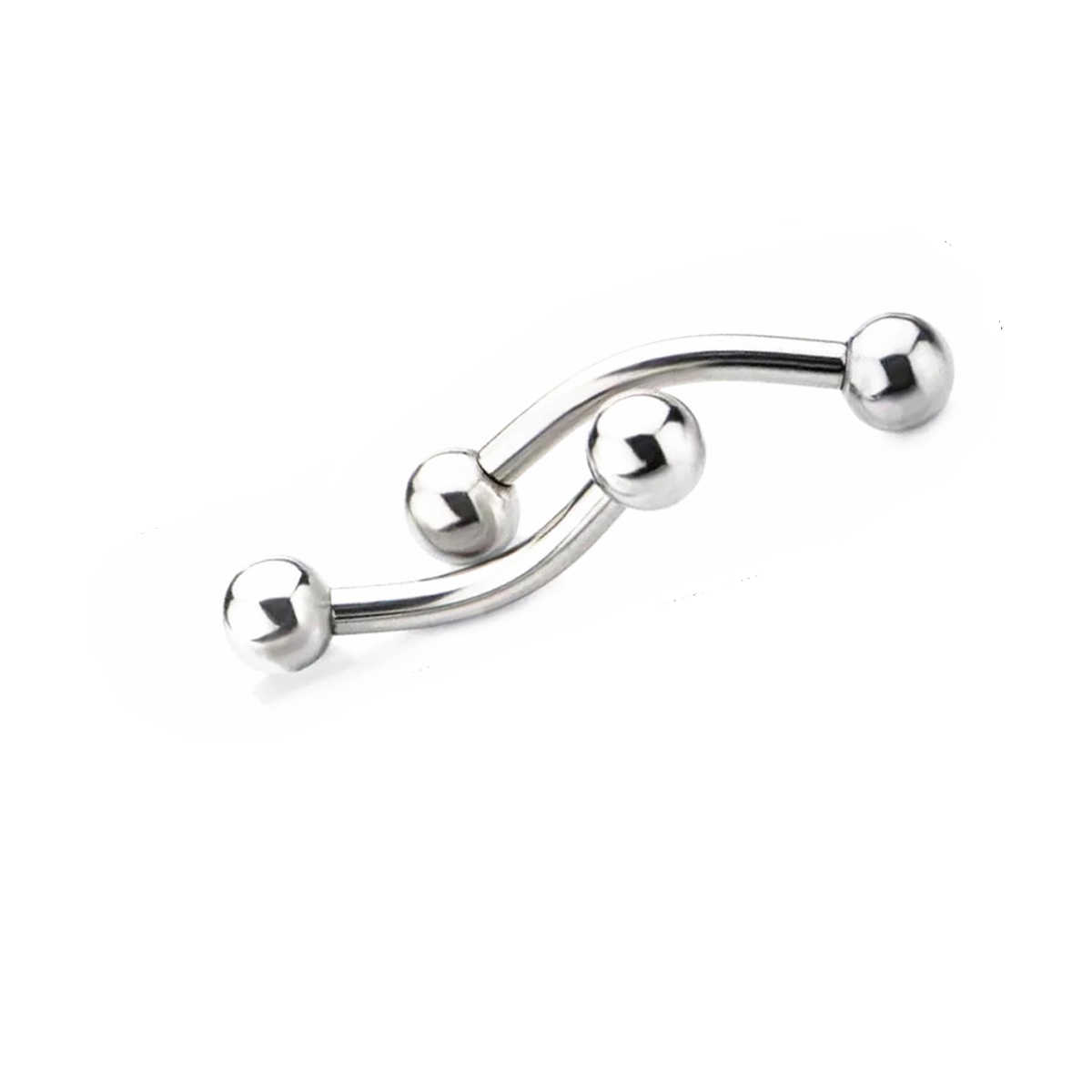 10 Pcs ASTM F136 Titanium 14G  - Eyebrow Curved Barbell 评论和价格