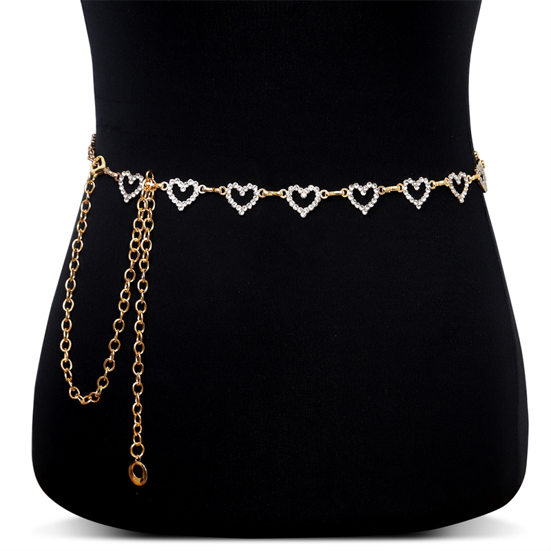 Fashion Rhinestone Heart Waist - Body Jewelry Sale 评论和价格