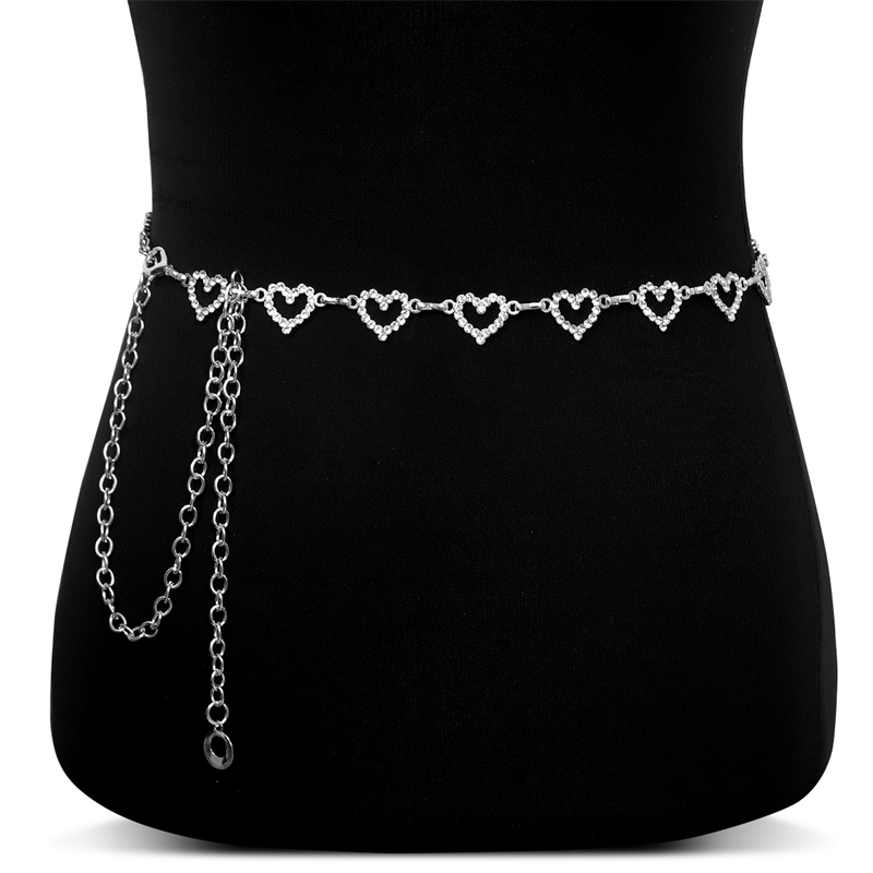 Fashion Rhinestone Heart Waist - Body Jewelry Sale 评论和价格