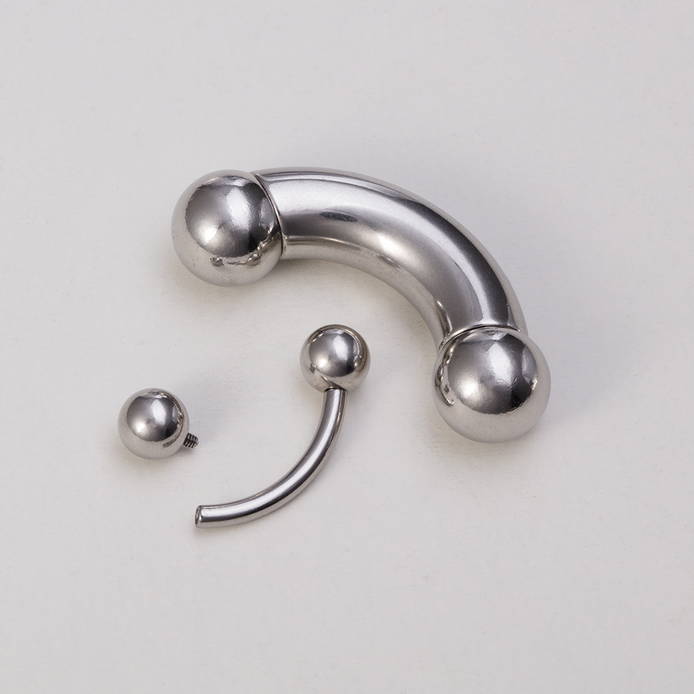 1pc Big Size Surgical Steel Ey - Eyebrow Curved Barbell 评论和价格