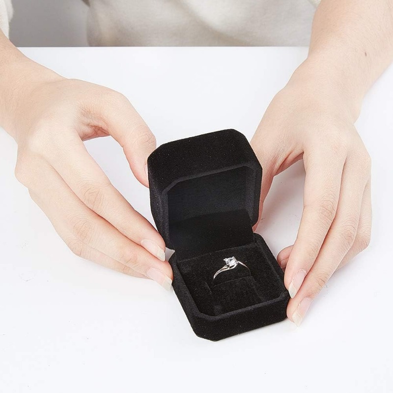 10 Pack Velvet Ring Box Earrin - Body Jewelry Display 评论和价格