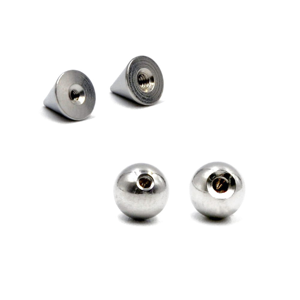 100pcs/lot Steel 14G 16G Nose  - Body Jewelry Replacement Ball 评论和价格