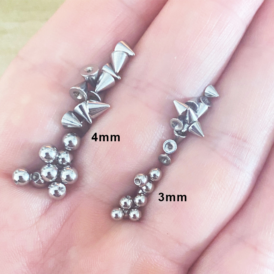 100pcs 16G 3mm 4mm Replacement - Body Jewelry Replacement Ball 评论和价格