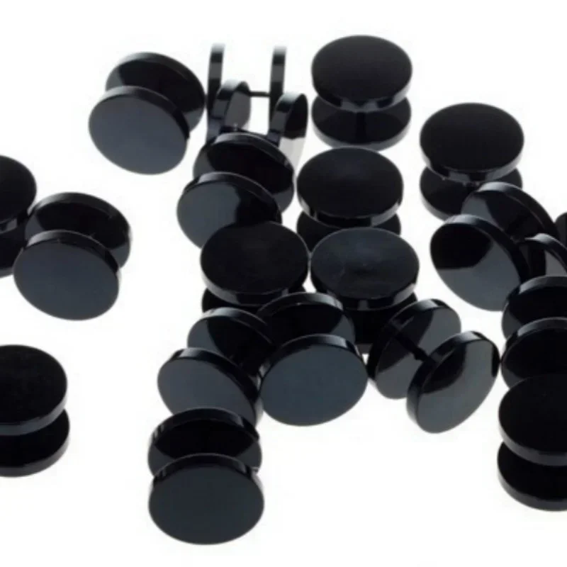 2 Pcs/1 SetBlack Stainless Ste - Body Jewelry Ear Gauges 评论和价格