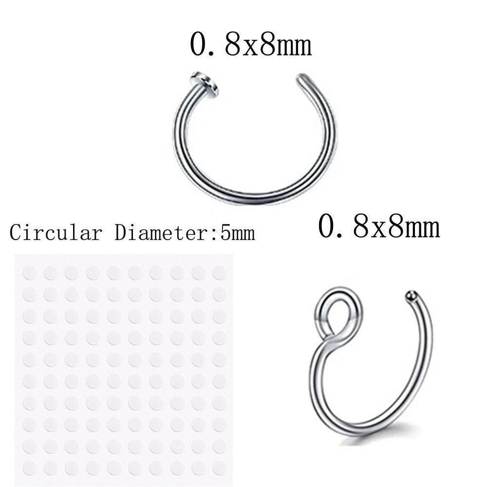 1-157Pcs Set Fake Eyebrow Ring - Body Jewelry Replacement Ball 评论和价格