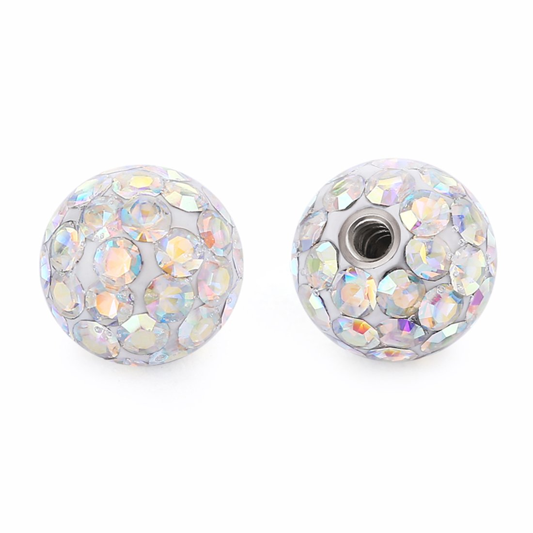 2 Pcs 14G 16G Surgical Stainle - Body Jewelry Replacement Ball 评论和价格
