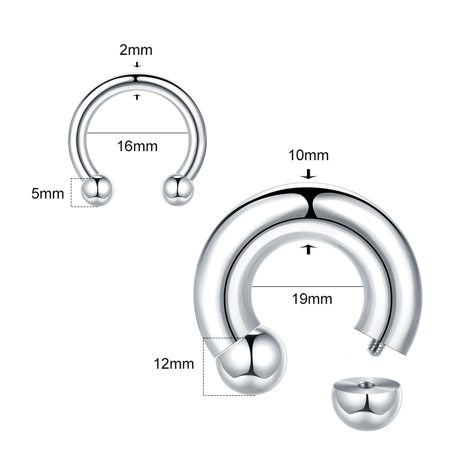 1PC 18G-00G Large Gauge Stainl - Body Jewelry Ear Gauges 评论和价格
