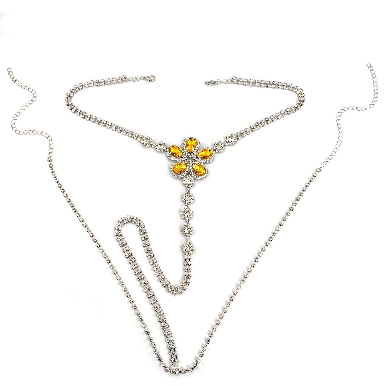 1pc Flower Shaped Sexy Rhinest - Body Jewelry Art 评论和价格