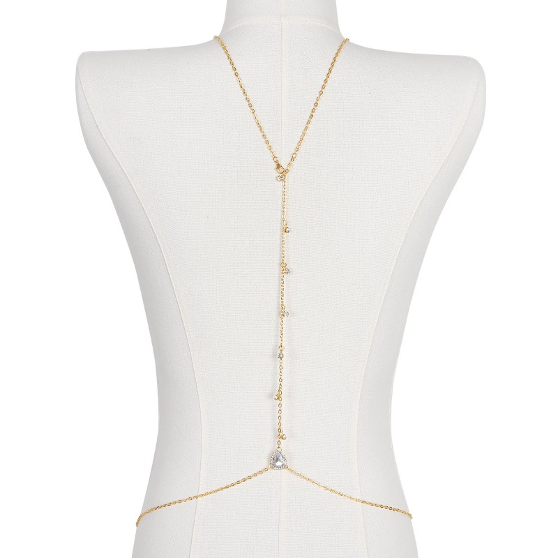 Bride Backless Rhinestone Wate - Body Jewelry Art 评论和价格