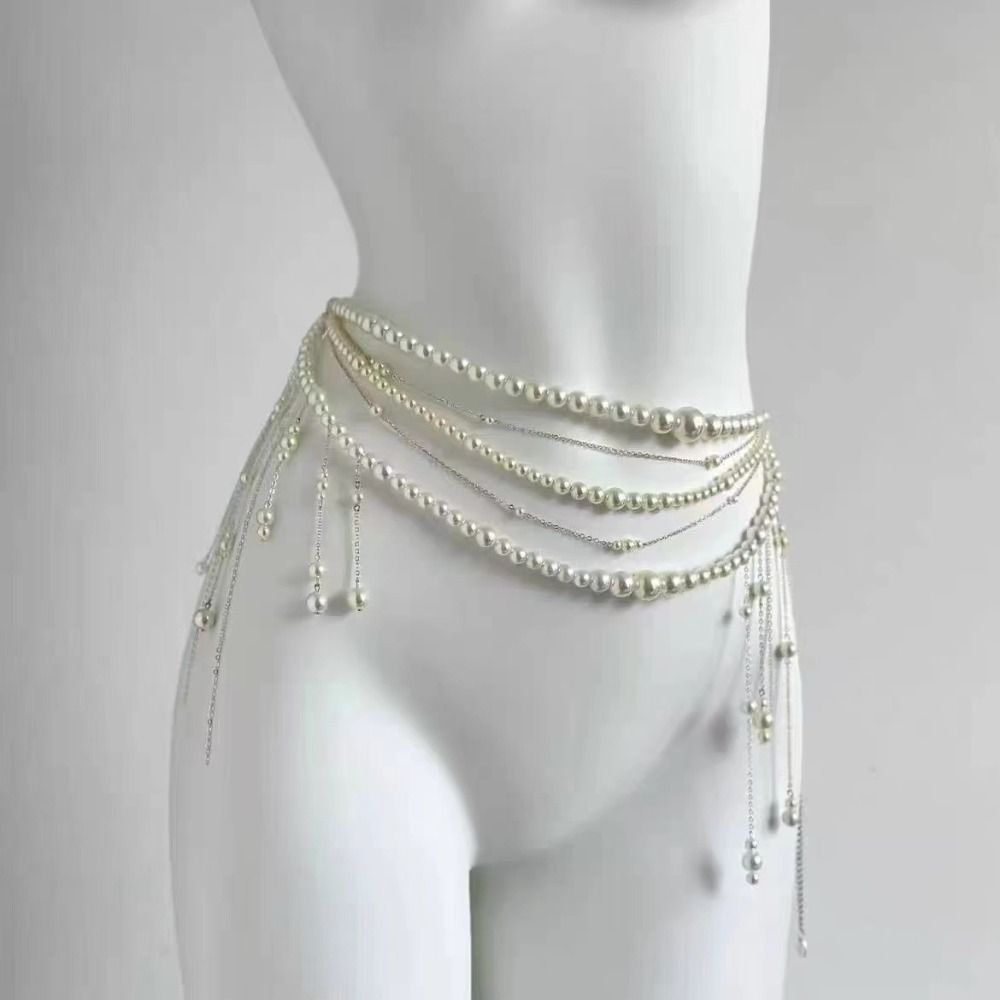 Fashion Elegant Pearl Waist Ch - Body Jewelry For Sale 评论和价格