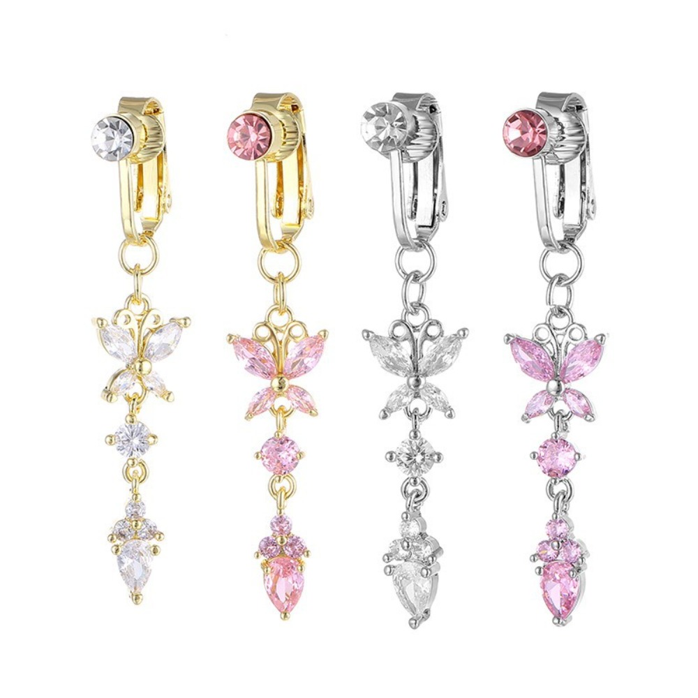 Butterfly Design Clip on Belly - Body Jewelry Materials 评论和价格