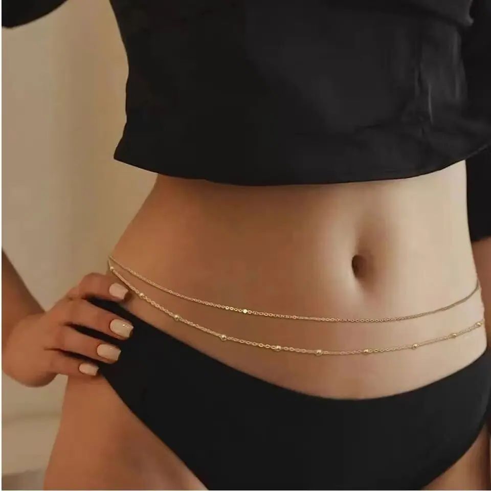 HipHop Double Layers Belly Cha - Body Jewelry Sale 评论和价格