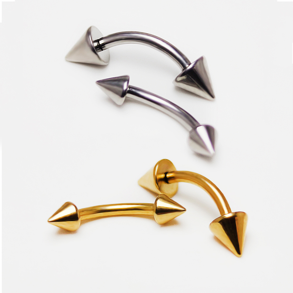 F136 Titanium Piercing 3-5mm O - Eyebrow Curved Barbell 评论和价格