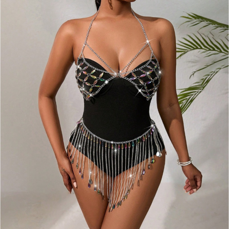 Women Body Jewelry Sexy Bikini - Body Jewelry Vest 评论和价格