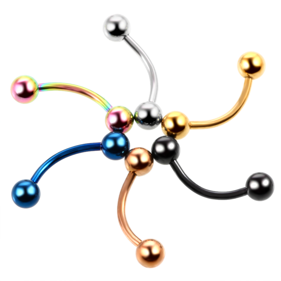 Lot of 2pcs Titanium Anodized  - Eyebrow Curved Barbell 评论和价格