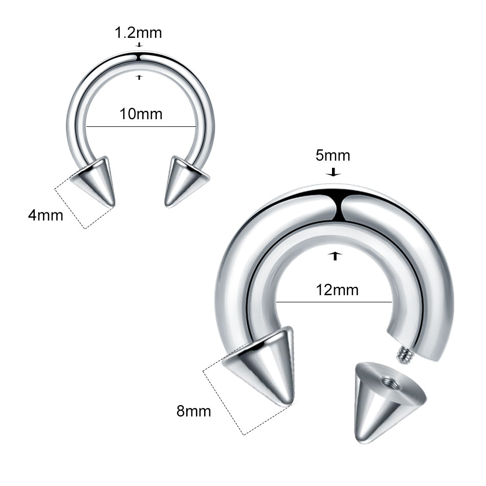 1PC Stainless Steel Big Size H - Body Jewelry Ear Gauges 评论和价格