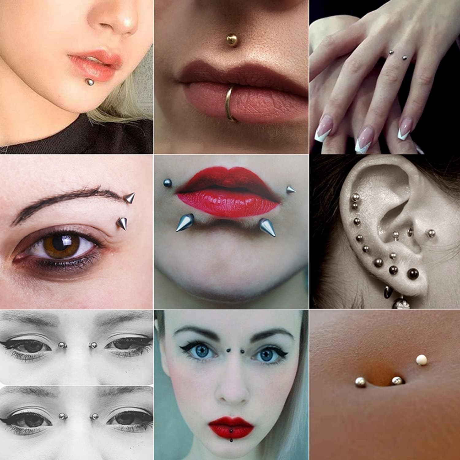 Drperfect Fake Eyebrow Ring Fa - Body Jewelry Replacement Ball 评论和价格