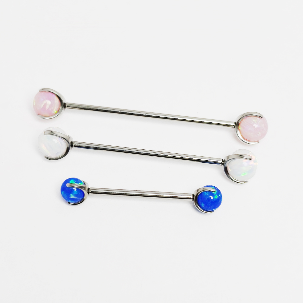 F136 Titanium Opal Milk Nail E - Eyebrow Curved Barbell 评论和价格