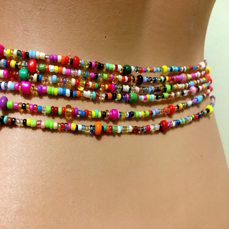 Women Layered Beaded Belly Cha - Body Jewelry For Sale 评论和价格