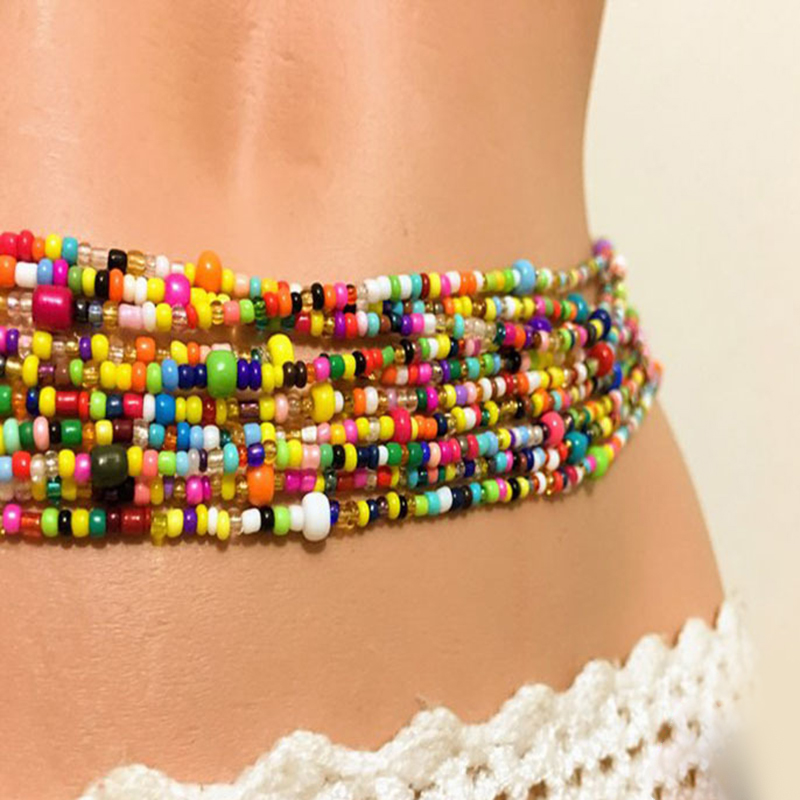 Women Layered Beaded Belly Cha - Body Jewelry For Sale 评论和价格