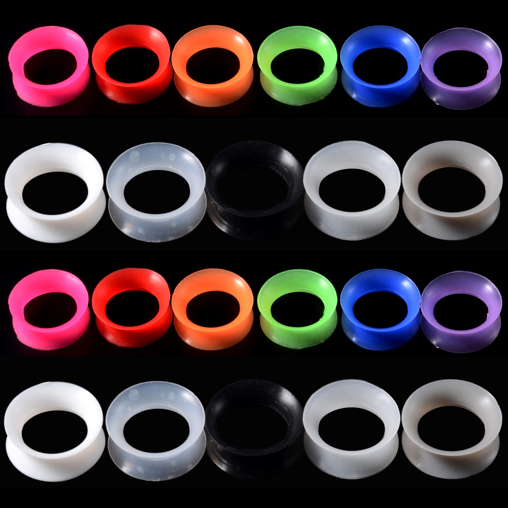 2Pcs Silicone Ear Plugs and Tu - Body Jewelry Ear Gauges 评论和价格