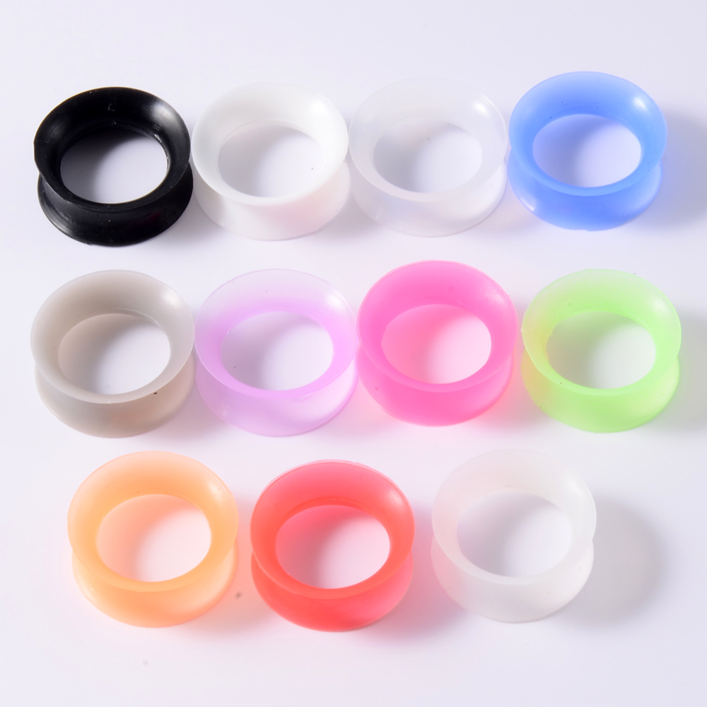 2Pcs Silicone Ear Plugs and Tu - Body Jewelry Ear Gauges 评论和价格