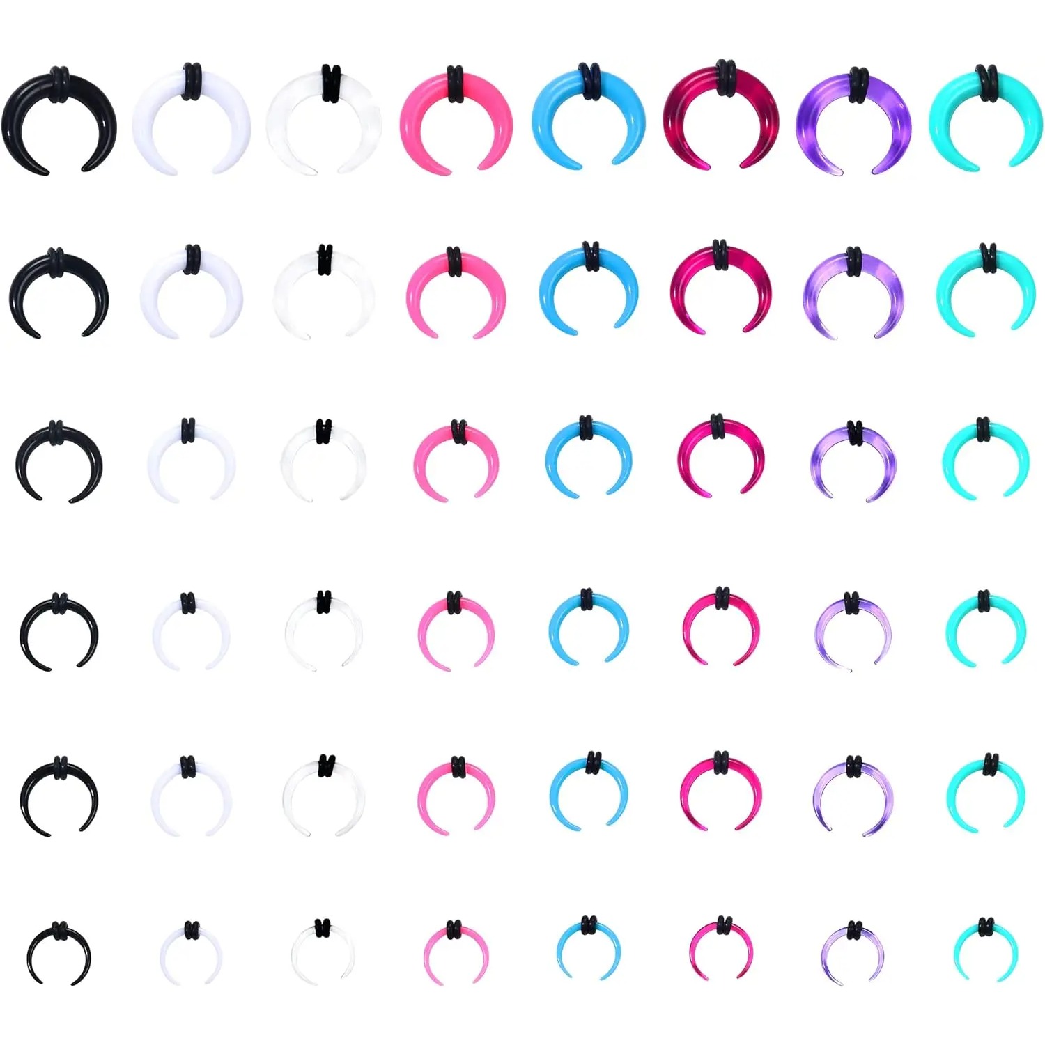 Florideco 4G-14G Acrylic Septu - Body Jewelry Ear Gauges 评论和价格