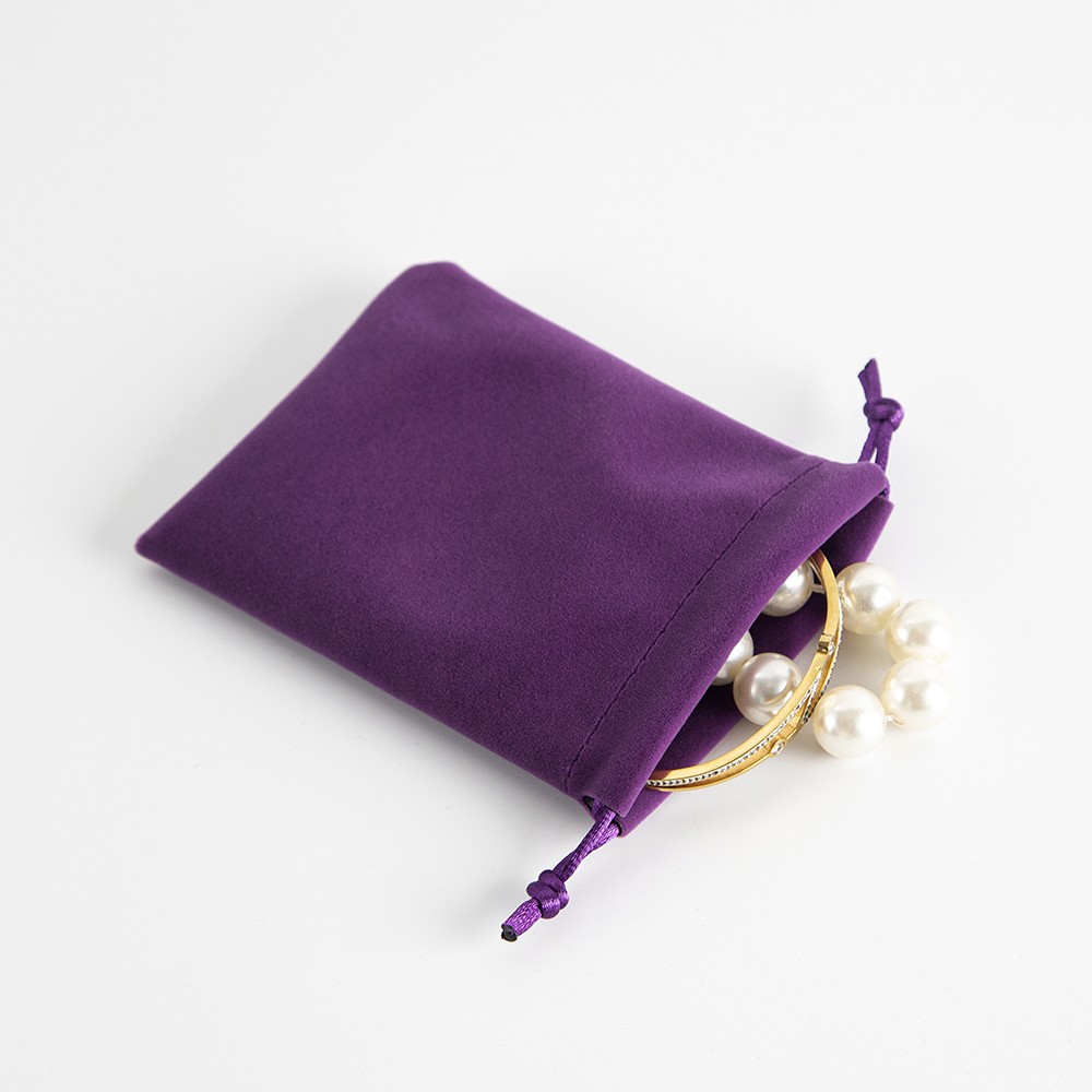 10Pcs Purple Velvet Drawstring - Body Jewelry Display 评论和价格