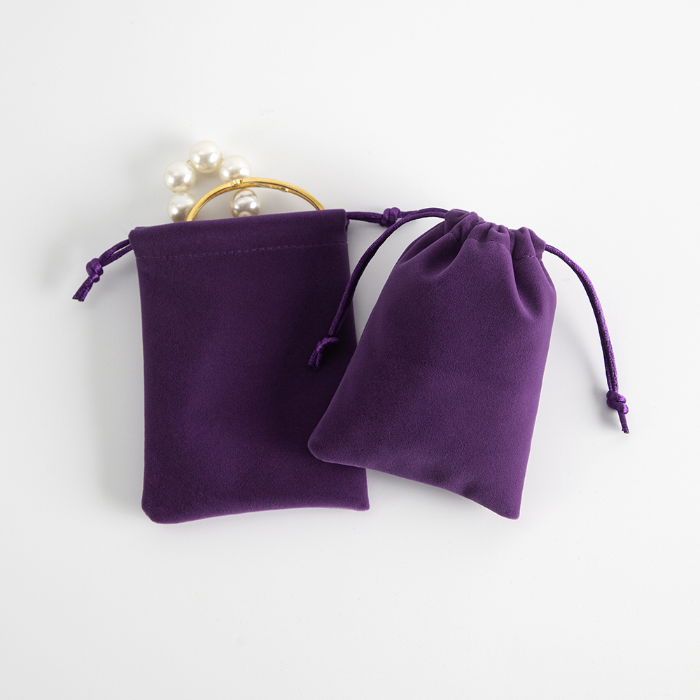 10Pcs Purple Velvet Drawstring - Body Jewelry Display 评论和价格