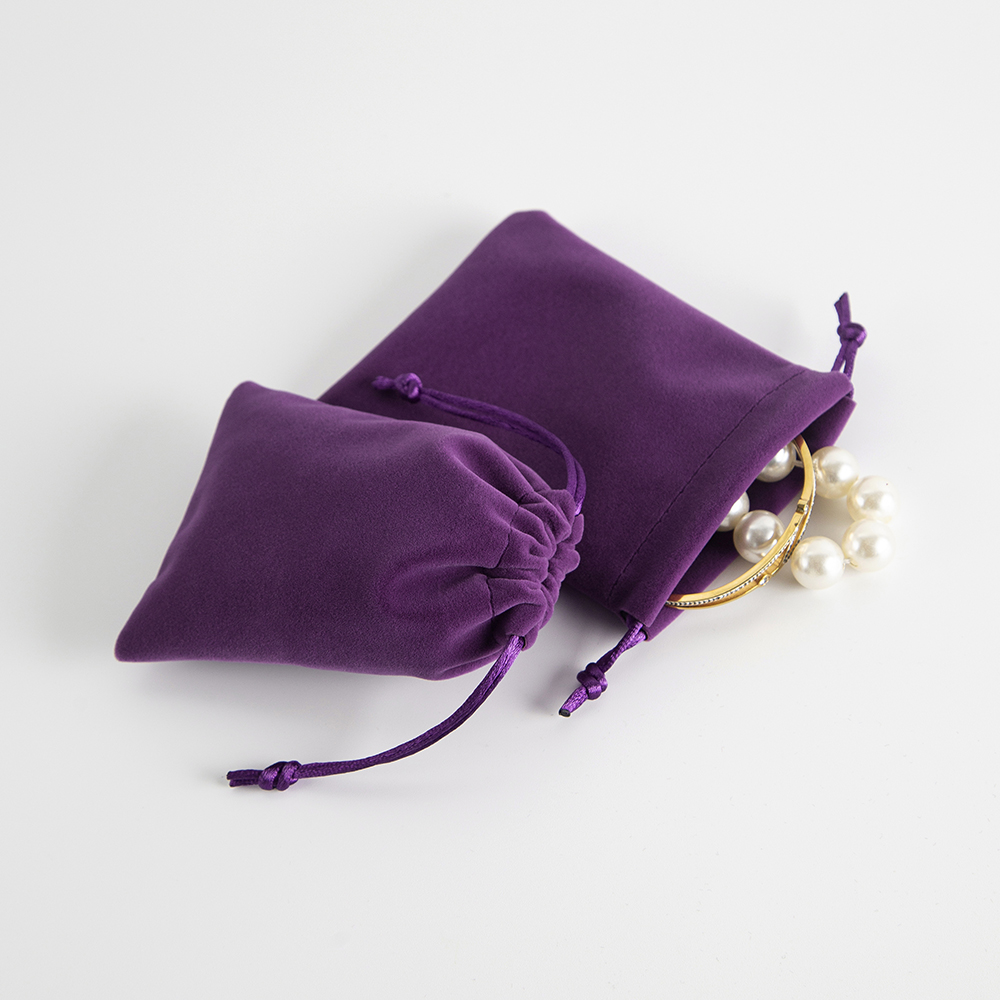 10Pcs Purple Velvet Drawstring - Body Jewelry Display 评论和价格