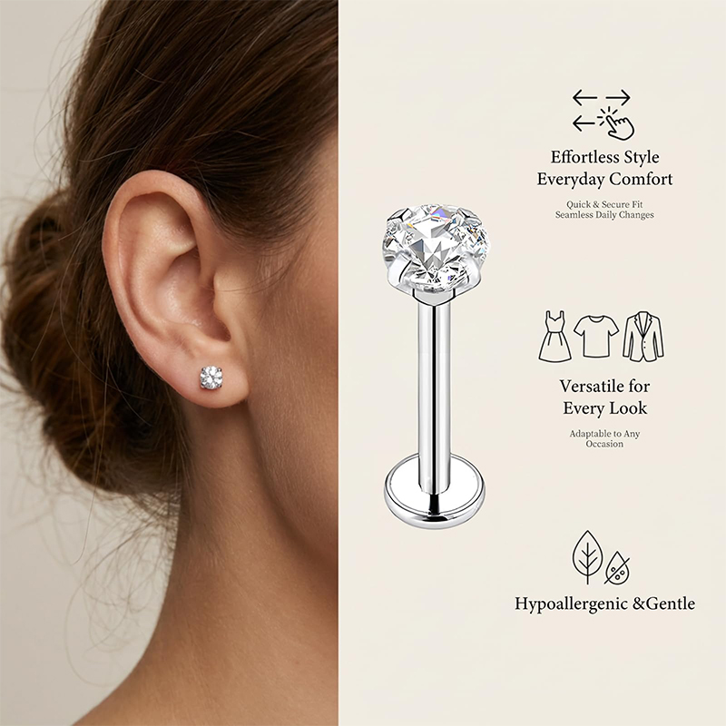 20G/18G/16G Surgical Stainless - Body Jewelry Labret 评论和价格