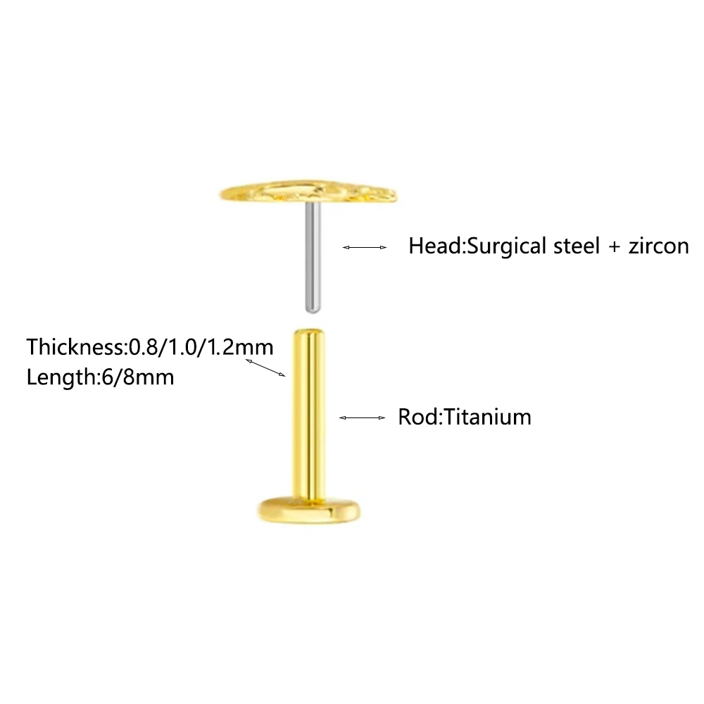 ASTM F136 G23 Titanium Heart-s - Body Jewelry Labret 评论和价格